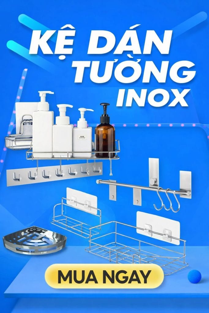 kệ dán tường inox