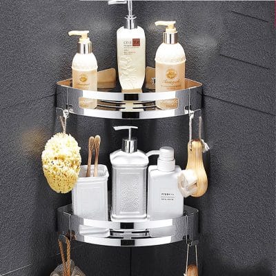 Kệ góc inox dán tường